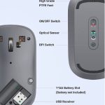 ugreen 90373 portable wireless mouse grey 6