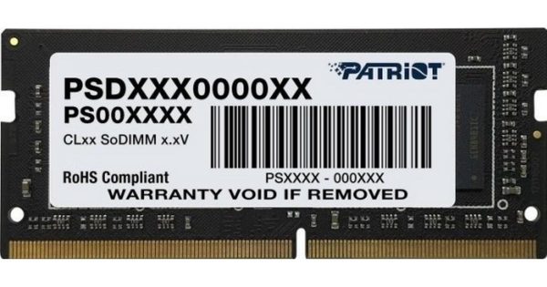 patriot signature line so dimm ddr4 3200mhz 8gb psd48g320081s